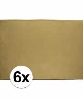 6x luxe gouden placemat 45 cm trend