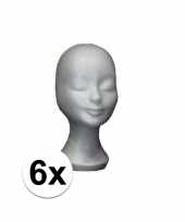 6x piepschuim hoofd 30 cm trend