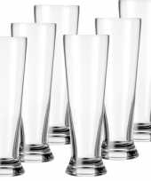 6x speciaal bierglazen weisner glazen transparant 300 ml mainz trend