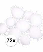 72x witte knutsel pompons met stekeltjes 7 mm trend