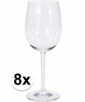 8x witte wijn glazen 380 ml trend
