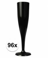 96 x champagne glazen zwart trend