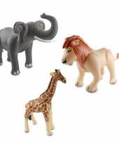 Afrika thema set olifant leeuw en giraffe opblaas baar trend