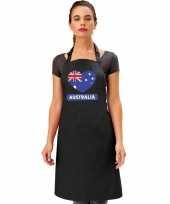 Australie hart vlag barbecueschort keukenschort zwart trend