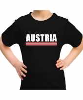 Austria oostenrijk supporter t-shirt zwart voor kids trend