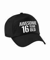Awesome 16 year old pet cap zwart voor dames en heren trend