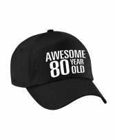 Awesome 80 year old pet cap zwart voor dames en heren trend