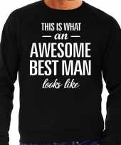 Awesome best man getuige cadeau sweater zwart heren trend