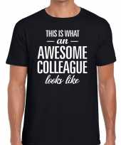 Awesome colleague tekst t-shirt zwart heren trend