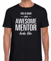 Awesome mentor cadeau t-shirt zwart voor heren trend