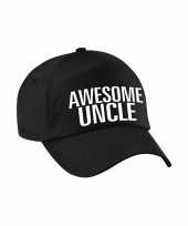 Awesome uncle pet cap voor oom zwart voor heren trend