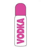 Babyfles vodka roze15 x 8 cm trend