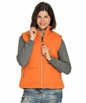 Basic bodywarmer oranje voor dames trend