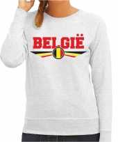 Belgie landen sweater grijs dames trend
