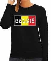 Belgie landen sweater zwart dames trend