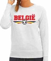 Belgie landen voetbal sweater grijs dames trend