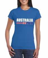 Blauw australie supporter t-shirt voor dames trend