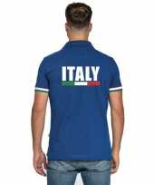 Blauw italie supporter polo heren trend