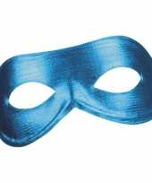 Blauw metallic oogmasker voor dames trend