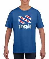 Blauw t-shirt fryslan friesland vlag kinderen trend