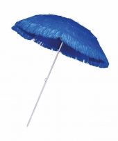 Blauwe parasol voor een hawaii feest trend