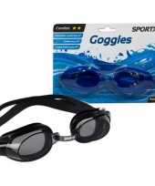 Blauwe voordelige zwembril met latex band trend