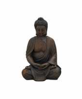 Boeddha beeld bruin 30 cm van polystone trend