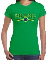 Brazilie brasil landen t-shirt groen dames trend