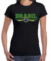 Brazilie brasil landen t-shirt zwart dames trend