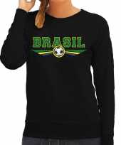 Brazilie brasil landen voetbal sweater zwart dames trend