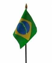 Brazilie vlaggetje met stokje trend