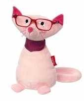 Brillen houder pluche roze kat poes voor kinderen trend
