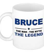 Bruce the man the myth the legend collega kado mokken bekers 300 ml trend