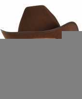 Bruine cowboyhoed rodeo vilt voor volwassenen trend