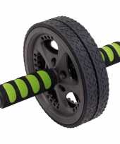 Buikspierwiel fit wheel zwart groen trend