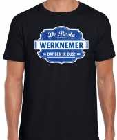 Cadeau t-shirt voor de beste werknemer zwart voor heren trend