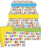 Cadeaudoosje happy birthday 22 cm trend
