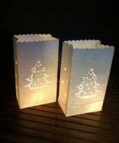 Candle bags wit met kerstboom sjabloon trend