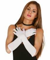 Carnaval witte gala handschoenen trend