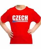 Chech tsjechie supporter t-shirt rood voor kids trend