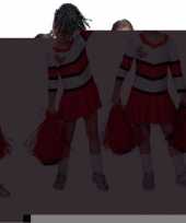 Cheerleader jurkjes rood met wit trend
