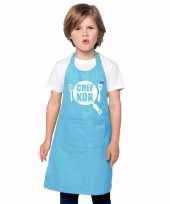 Chef kok keukenschort blauw kinderen trend