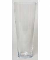 Conische vaas helder glas 43 cm trend