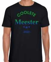 Coolste meester 2022 cadeau t-shirt zwart heren trend