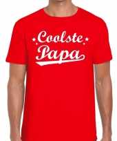 Coolste papa cadeau t-shirt rood voor heren trend