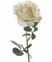 Creme witte roos kunstbloem 37 cm trend
