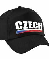 Czech supporter pet cap tsjechie zwart volwassenen trend