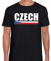 Czech tsjechie supporter t-shirt zwart voor heren trend