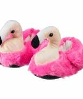Dames dieren pantoffels sloffen flamingo trend