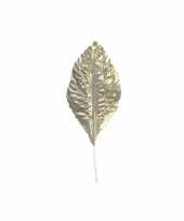 Decoratie bladeren goud 12 stuks trend